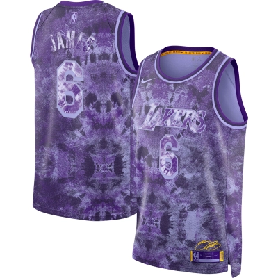 Unisex Los Angeles Lakers LeBron James Purple Select Series Swingman Jersey 01
