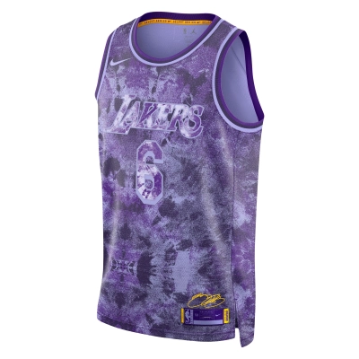 Unisex Los Angeles Lakers LeBron James Purple Select Series Swingman Jersey 02