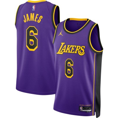 Unisex Los Angeles Lakers LeBron James Purple Swingman Jersey - Statement Edition 01