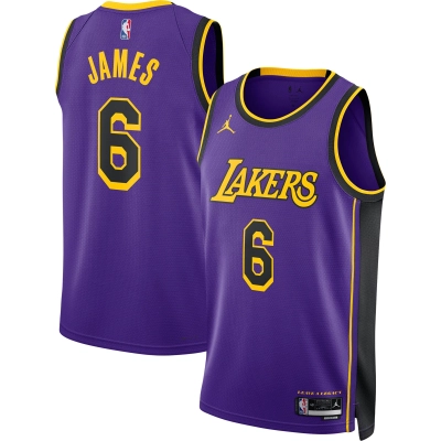 Unisex Los Angeles Lakers LeBron James Purple Swingman Jersey - Statement Edition 01