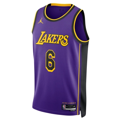 Unisex Los Angeles Lakers LeBron James Purple Swingman Jersey - Statement Edition 02