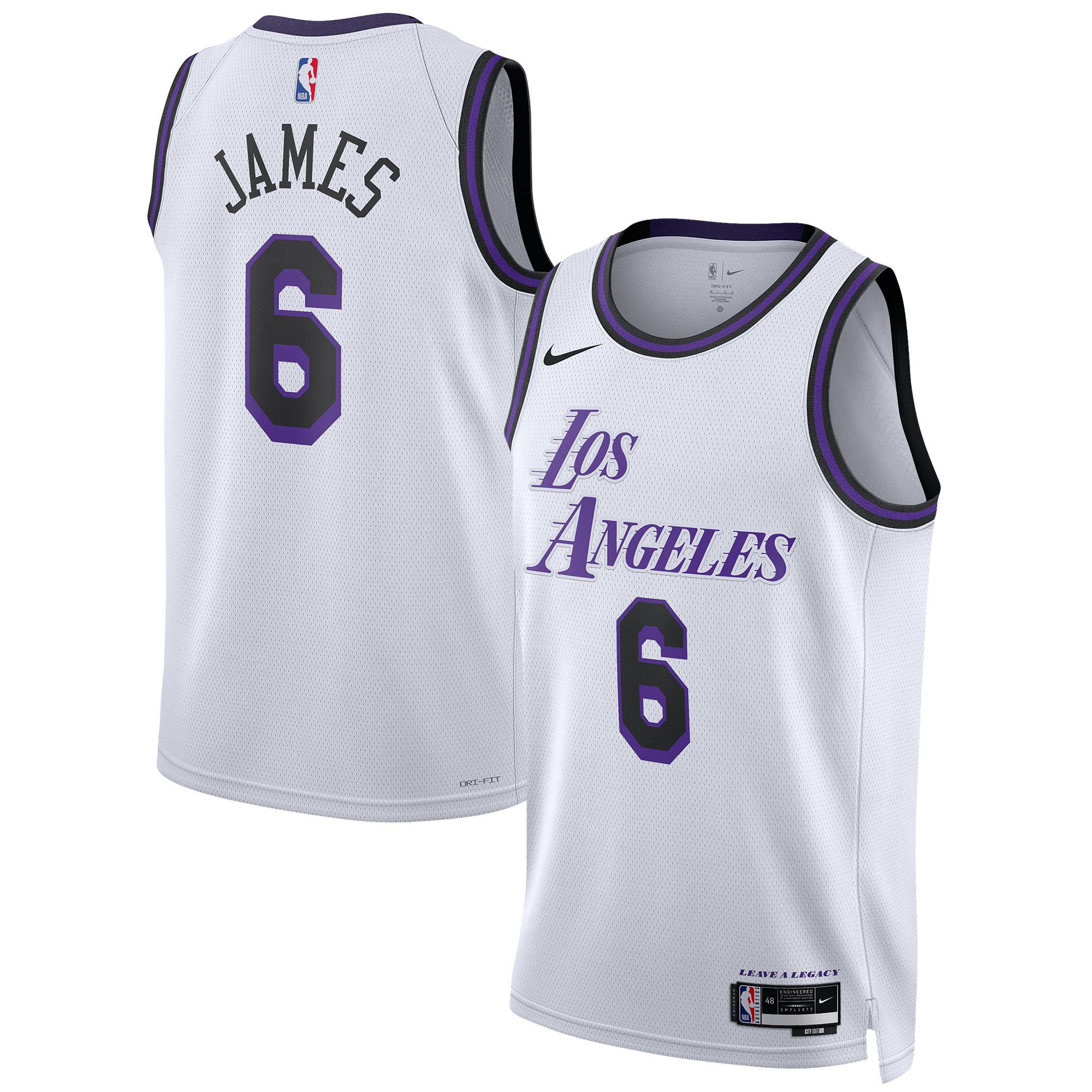 Unisex Los Angeles Lakers LeBron James White 2022/23 Swingman Jersey - City Edition