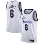 Unisex Los Angeles Lakers LeBron James White 2022/23 Swingman Jersey - City Edition