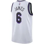 Unisex Los Angeles Lakers LeBron James White 2022/23 Swingman Jersey - City Edition