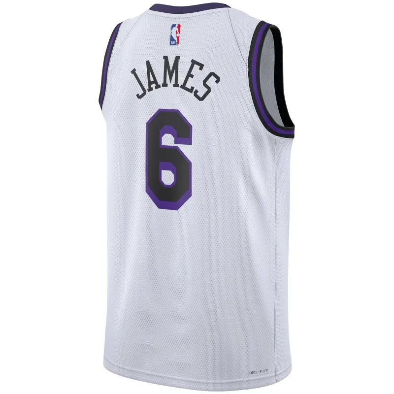 Unisex Los Angeles Lakers LeBron James White 2022/23 Swingman Jersey - City Edition