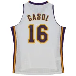 Unisex Los Angeles Lakers Pau Gasol White Hall of Fame Class of 2023 Throwback Swingman Jersey