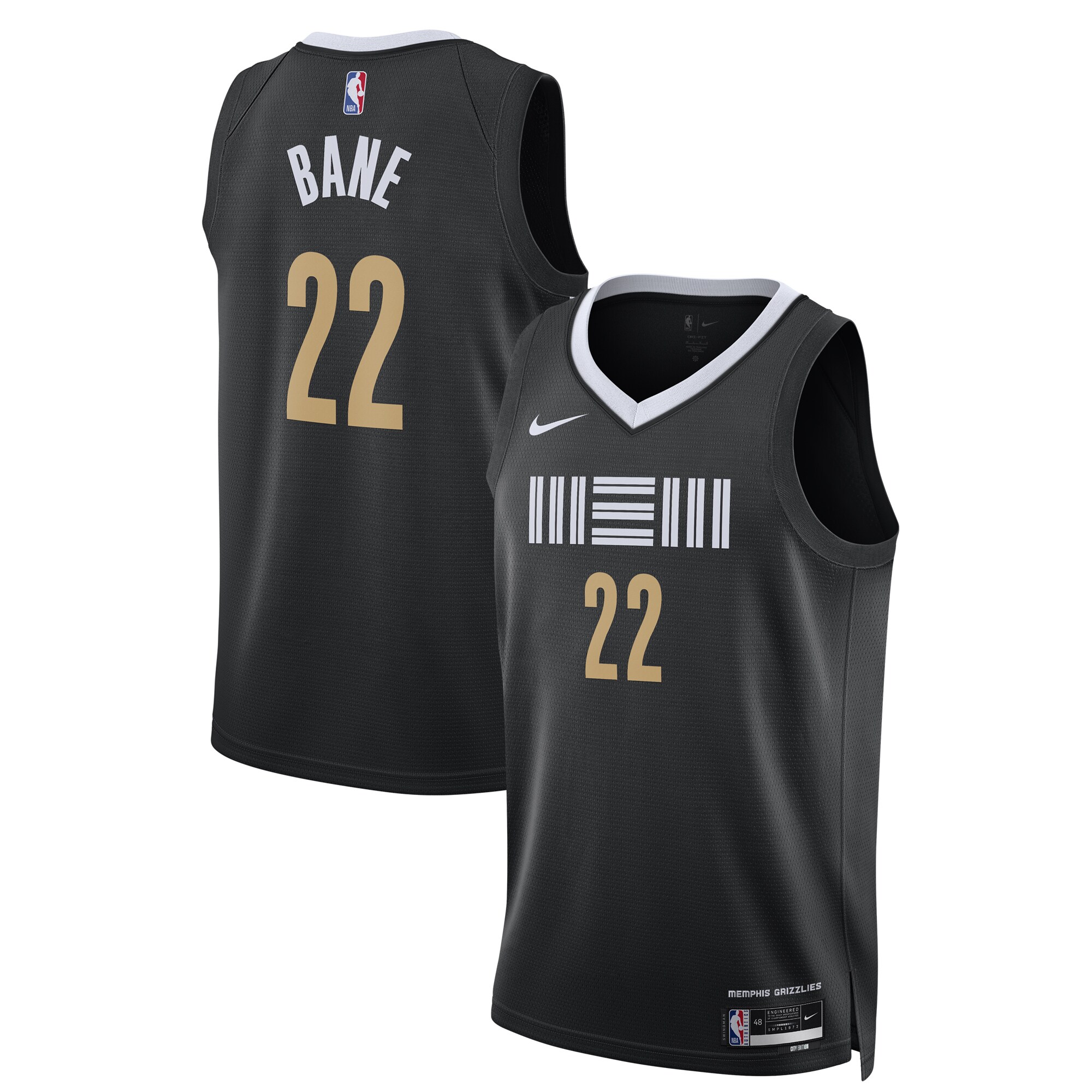 Unisex Memphis Grizzlies Desmond Bane Black 2023/24 Swingman Jersey - City Edition