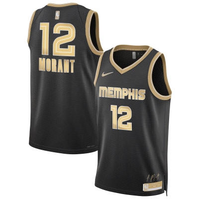 Unisex Memphis Grizzlies Ja Morant Black Select Series Swingman Jersey 01