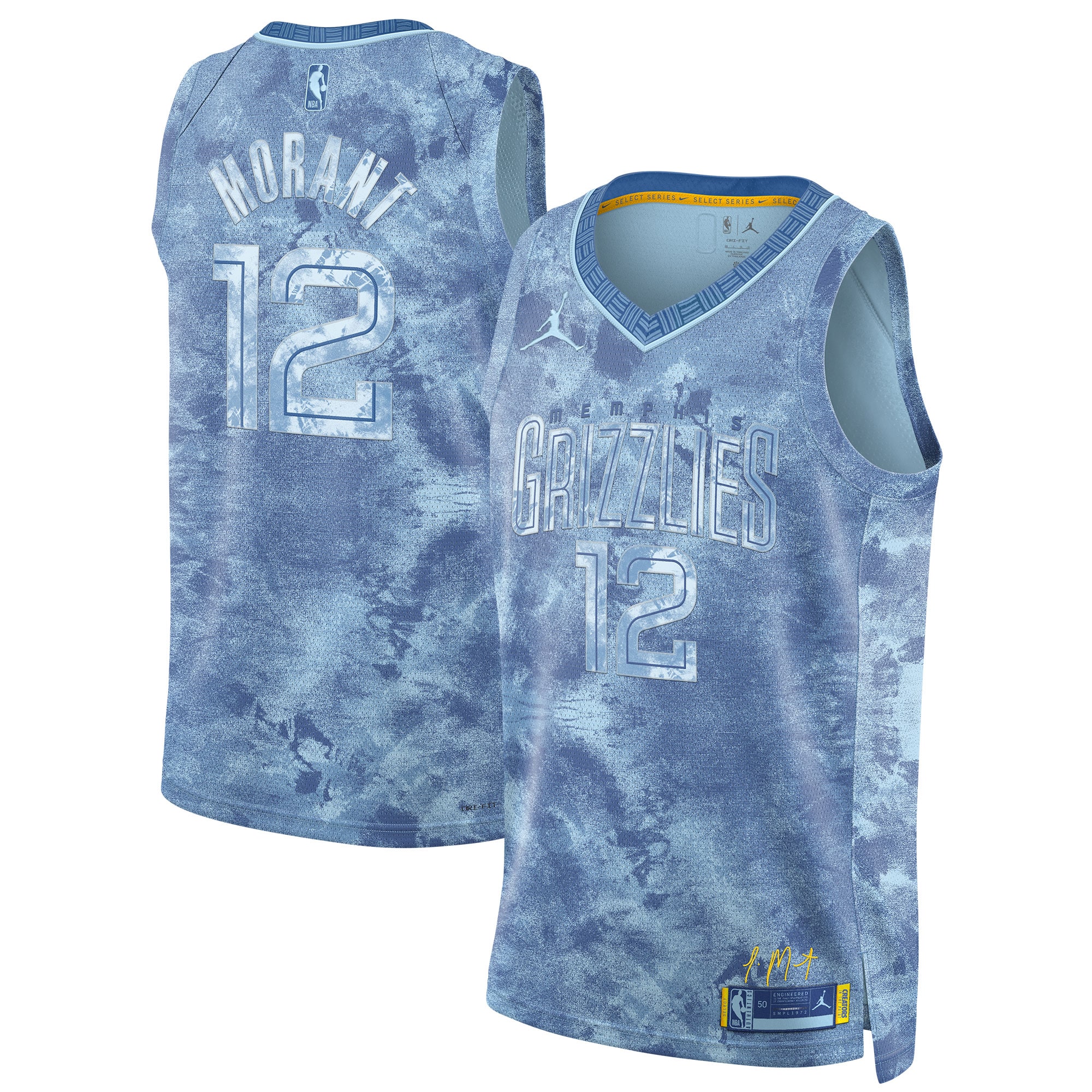 Unisex Memphis Grizzlies Ja Morant Light Blue Select Series Swingman Jersey