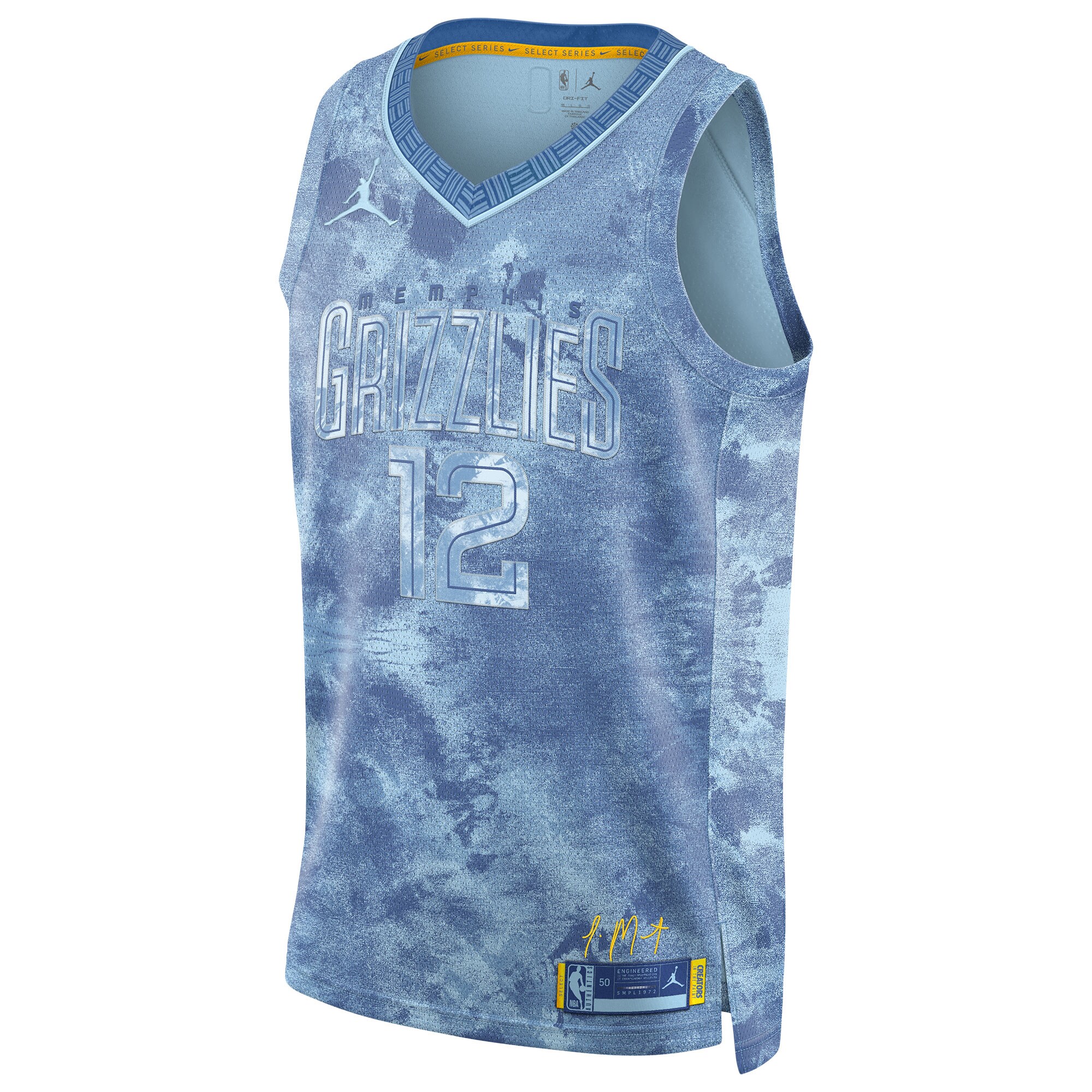 Unisex Memphis Grizzlies Ja Morant Light Blue Select Series Swingman Jersey