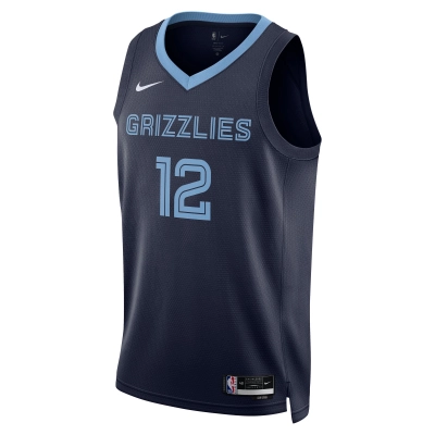 Unisex Memphis Grizzlies Ja Morant Navy Swingman Jersey - Icon Edition 02