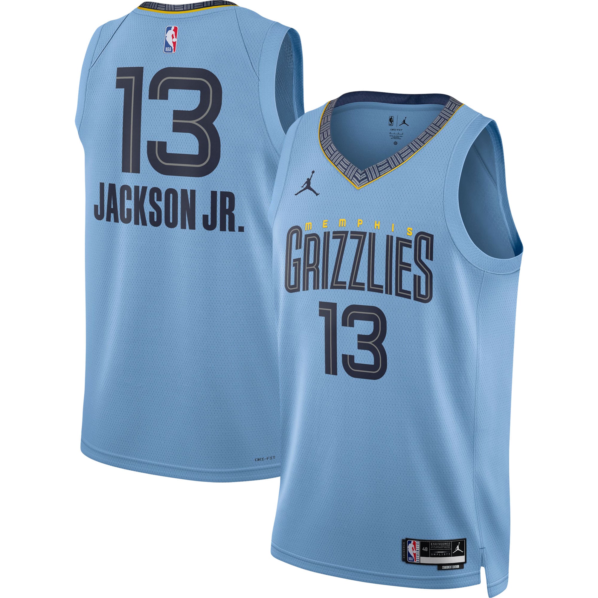 Unisex Memphis Grizzlies Jaren Jackson Jr. Light Blue Swingman Jersey - Statement Edition