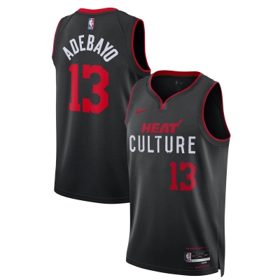 Unisex Miami Heat Bam Adebayo Black 2023/24 Swingman Jersey - City Edition 01