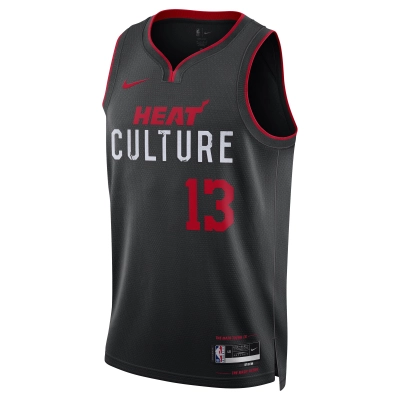 Unisex Miami Heat Bam Adebayo Black 2023/24 Swingman Jersey - City Edition 02