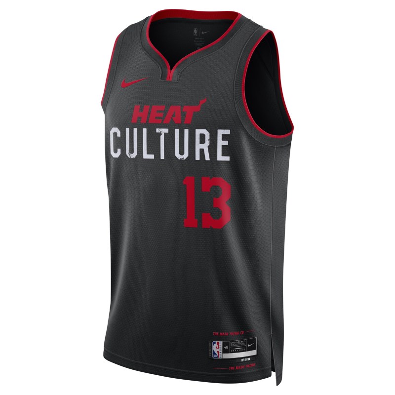 Unisex Miami Heat Bam Adebayo Black 2023/24 Swingman Jersey - City Edition