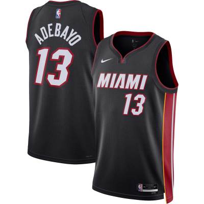 Unisex Miami Heat Bam Adebayo Black Swingman Jersey - Icon Edition 01