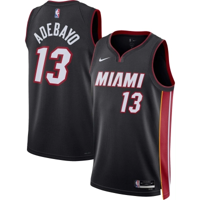 Unisex Miami Heat Bam Adebayo Black Swingman Jersey - Icon Edition 01