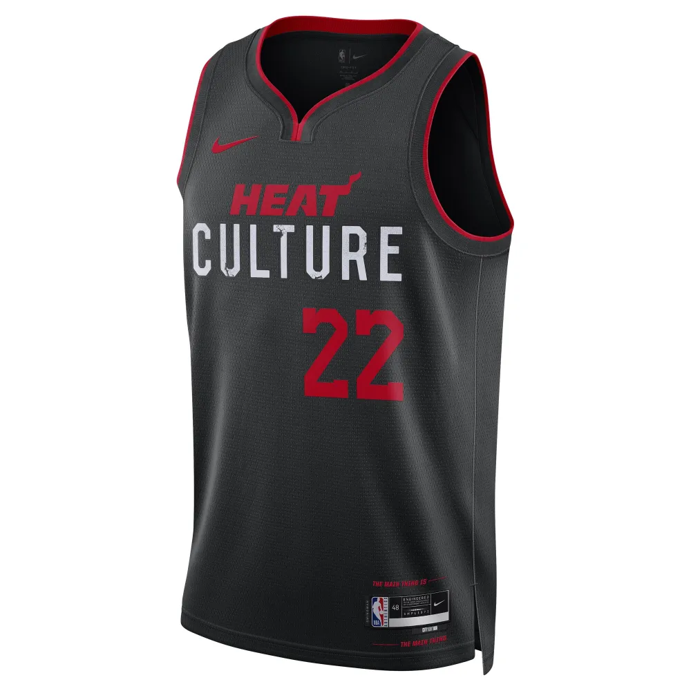 Unisex Miami Heat Jimmy Butler Black 2023/24 Swingman Jersey - City Edition