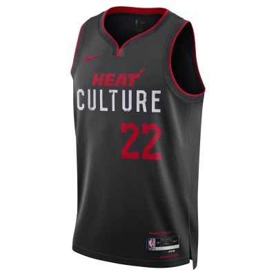 Unisex Miami Heat Jimmy Butler Black 2023/24 Swingman Jersey - City Edition 02