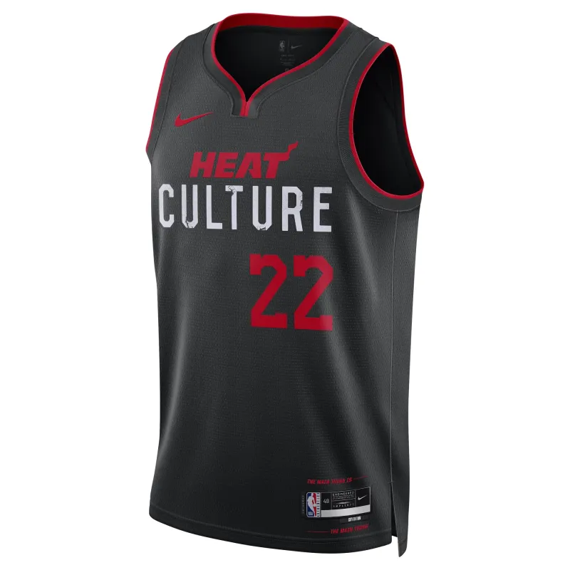 Unisex Miami Heat Jimmy Butler Black 2023/24 Swingman Jersey - City Edition