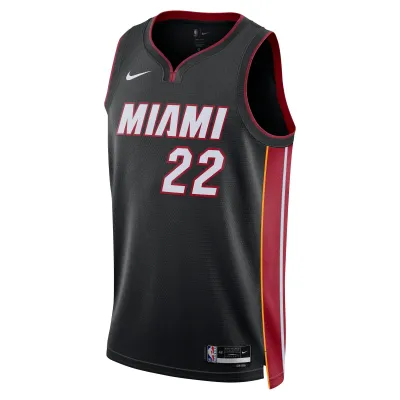 Unisex Miami Heat Jimmy Butler Black Swingman Jersey - Icon Edition 02