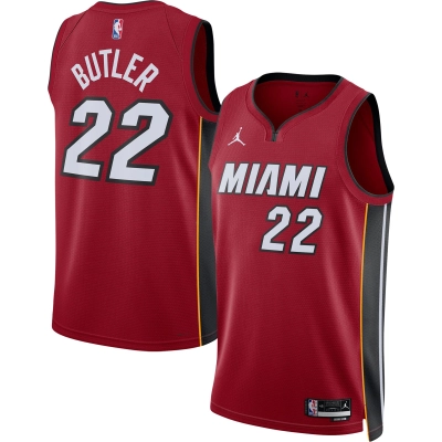 Unisex Miami Heat Jimmy Butler Red Swingman Jersey - Statement Edition 01