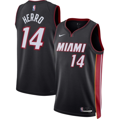 Unisex Miami Heat Tyler Herro Black Swingman Jersey - Icon Edition 01