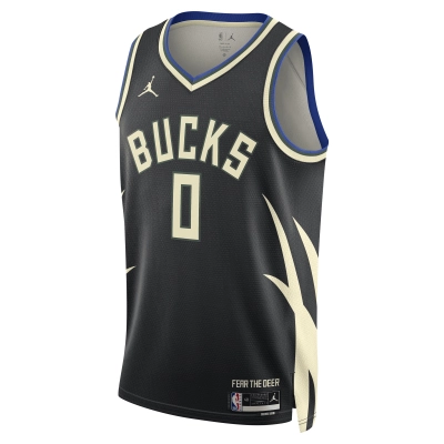 Unisex Milwaukee Bucks Damian Lillard Black Swingman Player Jersey - Statement Edition 02