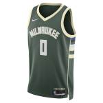 Unisex Milwaukee Bucks Damian Lillard Hunter Green Swingman Jersey - Icon Edition