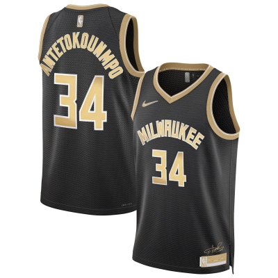 Unisex Milwaukee Bucks Giannis Antetokounmpo Black Select Series Swingman Jersey 01