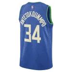 Unisex Milwaukee Bucks Giannis Antetokounmpo Blue 2023/24 Swingman Jersey - City Edition