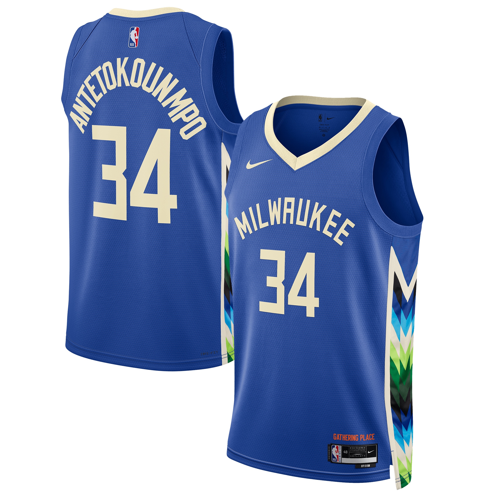 Unisex Milwaukee Bucks Giannis Antetokounmpo Royal 2022/23 Swingman Jersey - City Edition