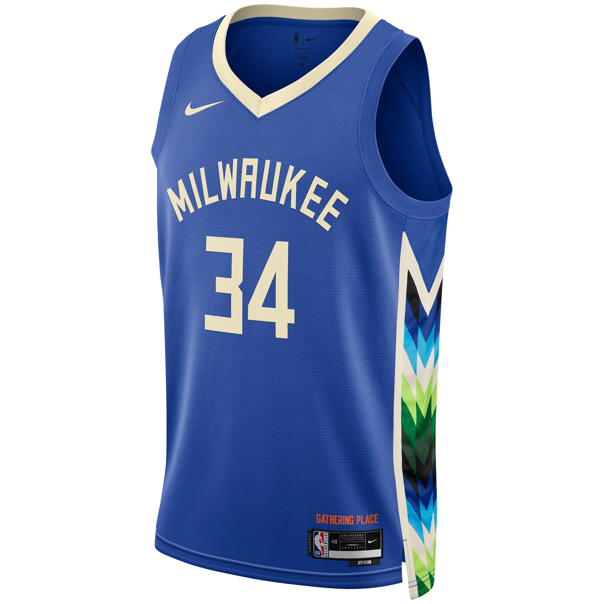 Unisex Milwaukee Bucks Giannis Antetokounmpo Royal 2022/23 Swingman Jersey - City Edition