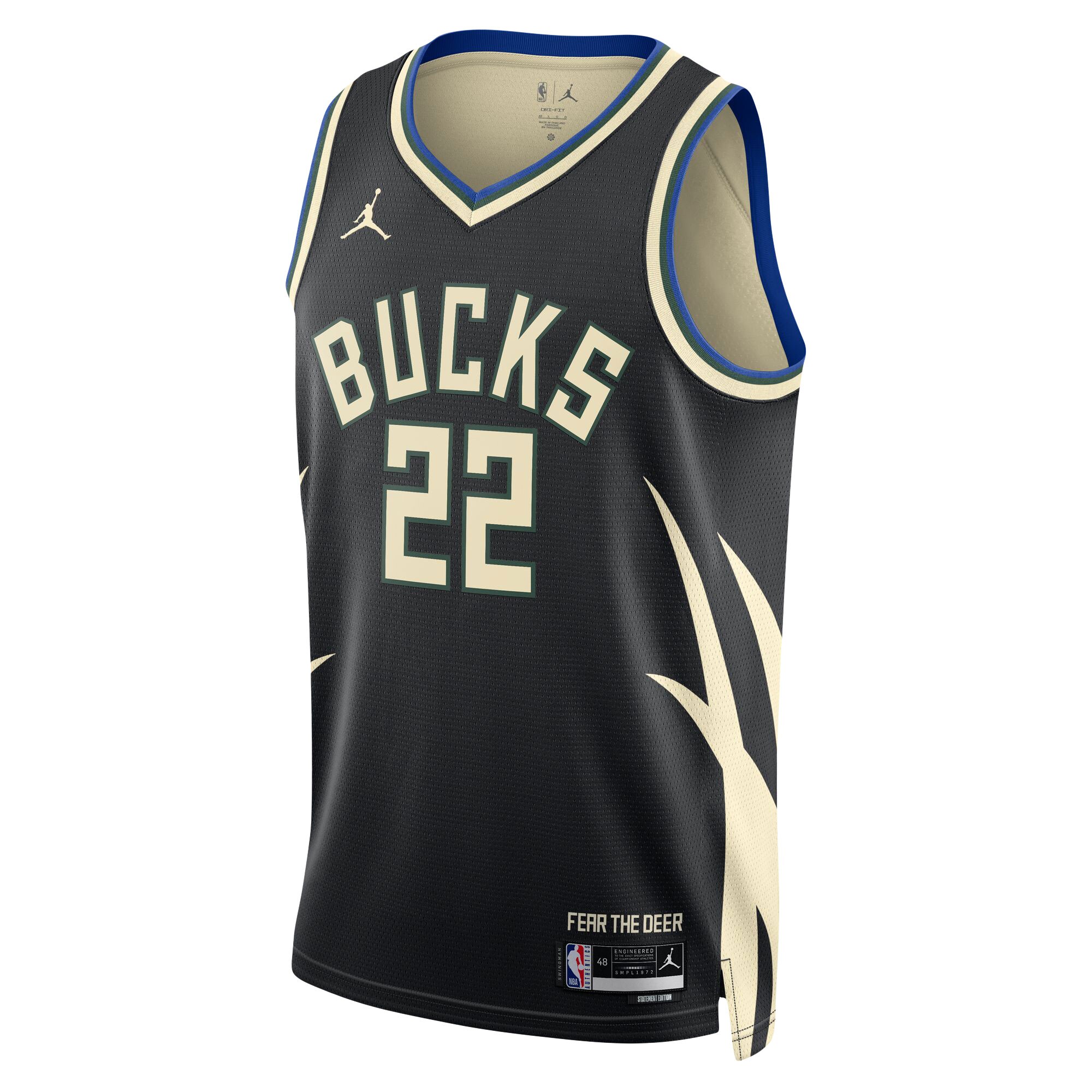 Unisex Milwaukee Bucks Khris Middleton Black Swingman Jersey - Statement Edition