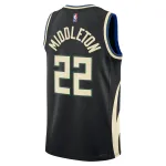 Unisex Milwaukee Bucks Khris Middleton Black Swingman Jersey - Statement Edition