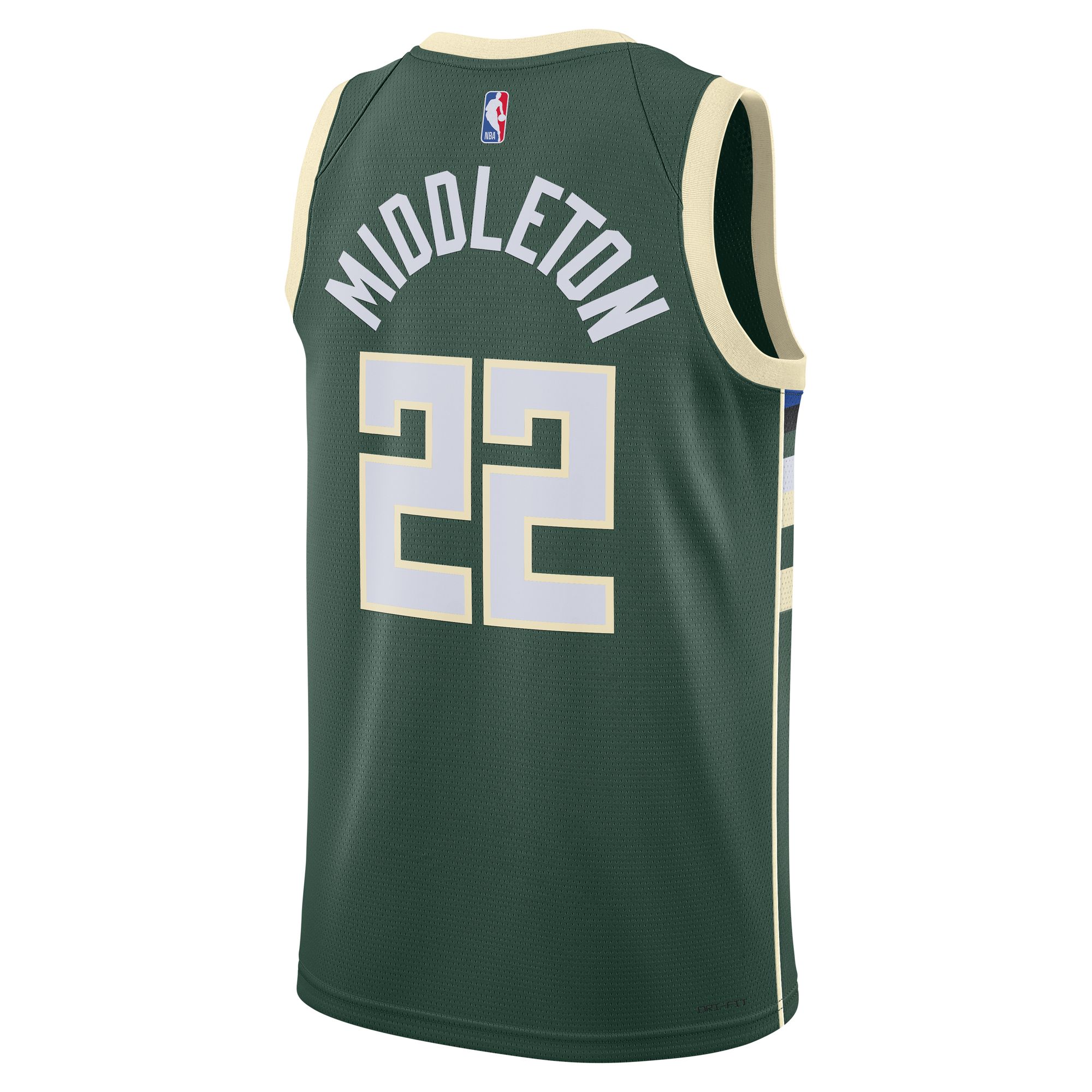 Unisex Milwaukee Bucks Khris Middleton Hunter Green Swingman Jersey - Icon Edition