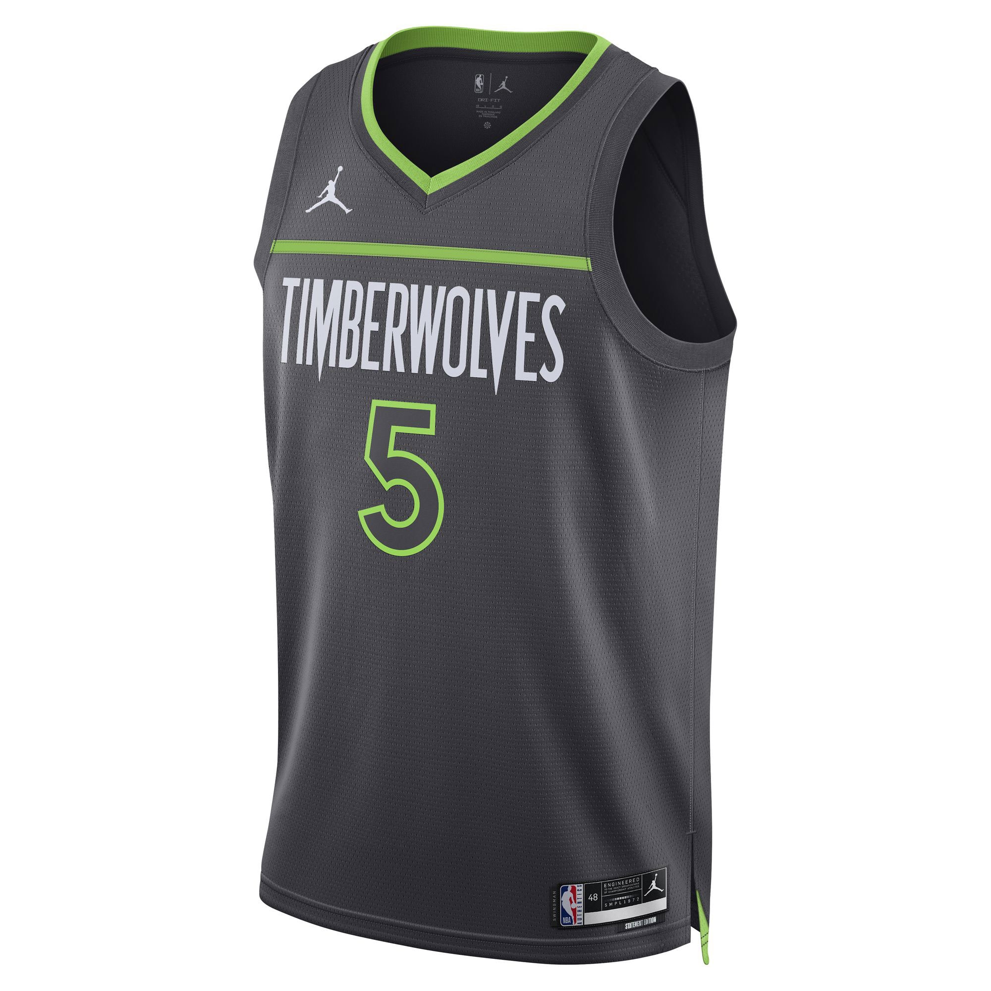 Unisex Minnesota Timberwolves Anthony Edwards Charcoal Swingman Jersey - Statement Edition