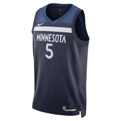Unisex Minnesota Timberwolves Anthony Edwards Navy Swingman Jersey - Icon Edition 02