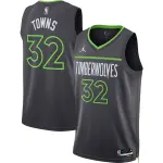 Unisex Minnesota Timberwolves Karl-Anthony Towns Charcoal Swingman Jersey - Statement Edition