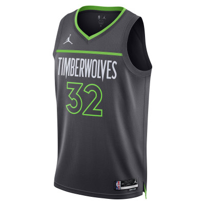Unisex Minnesota Timberwolves Karl-Anthony Towns Charcoal Swingman Jersey - Statement Edition 02