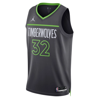 Unisex Minnesota Timberwolves Karl-Anthony Towns Charcoal Swingman Jersey - Statement Edition 02