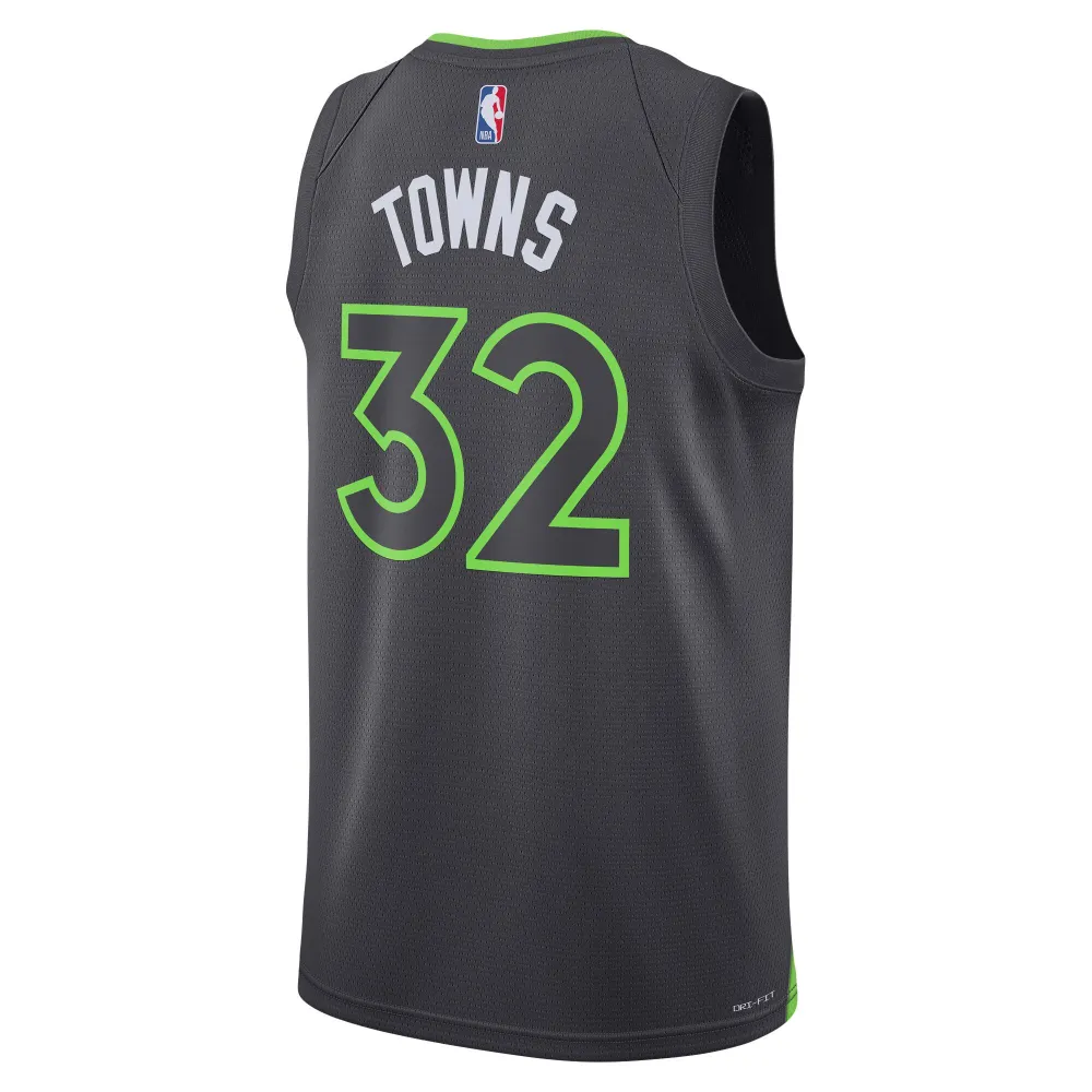 Unisex Minnesota Timberwolves Karl-Anthony Towns Charcoal Swingman Jersey - Statement Edition