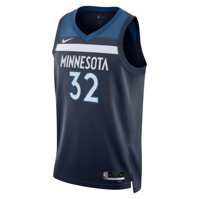 Unisex Minnesota Timberwolves Karl-Anthony Towns Navy Swingman Jersey - Icon Edition 02