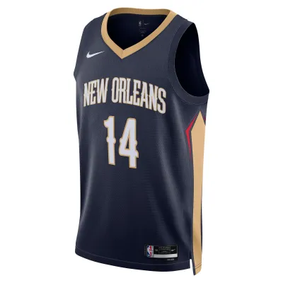 Unisex New Orleans Pelicans Brandon Ingram Navy Swingman Jersey - Icon Edition 02