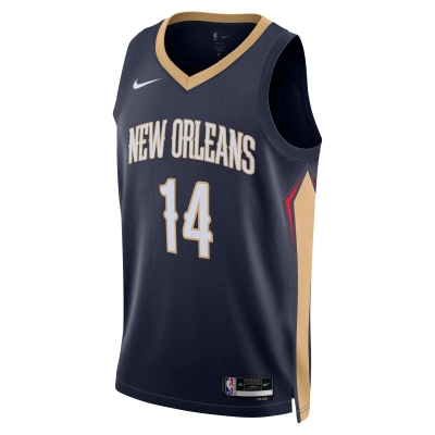 Unisex New Orleans Pelicans Brandon Ingram Navy Swingman Jersey - Icon Edition 02