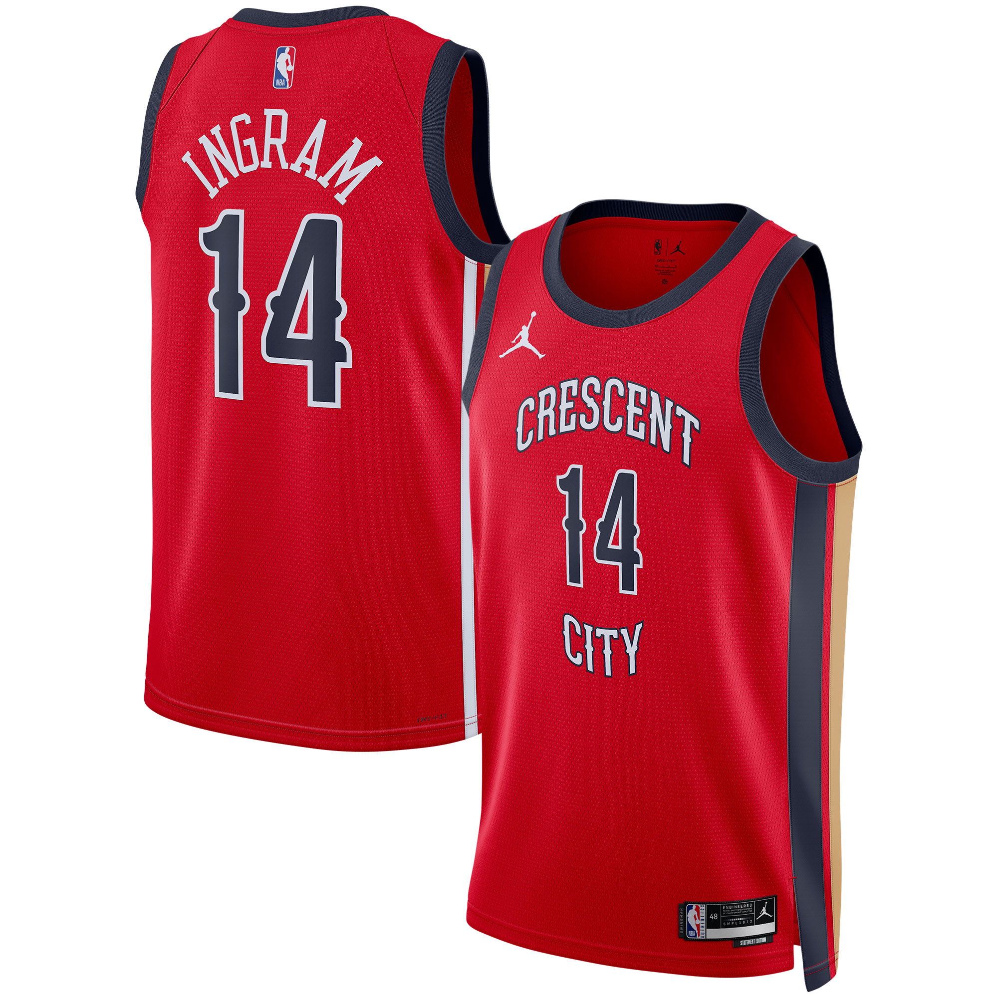 Unisex New Orleans Pelicans Brandon Ingram Red Swingman Jersey - Statement Edition