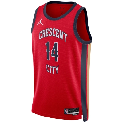 Unisex New Orleans Pelicans Brandon Ingram Red Swingman Jersey - Statement Edition 02