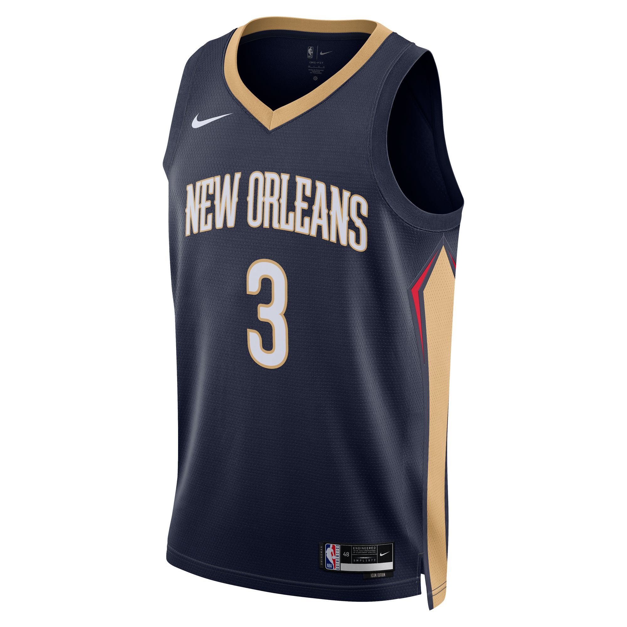 Unisex New Orleans Pelicans C.J. McCollum Navy Swingman Jersey - Icon Edition