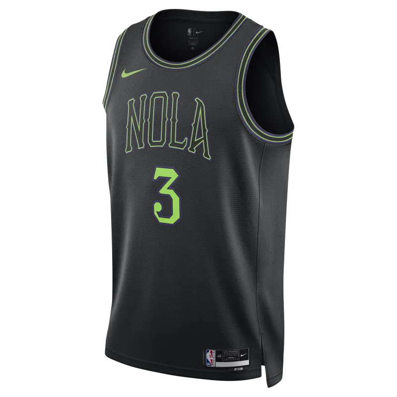 Unisex New Orleans Pelicans CJ McCollum Black 2023/24 Swingman Jersey - City Edition