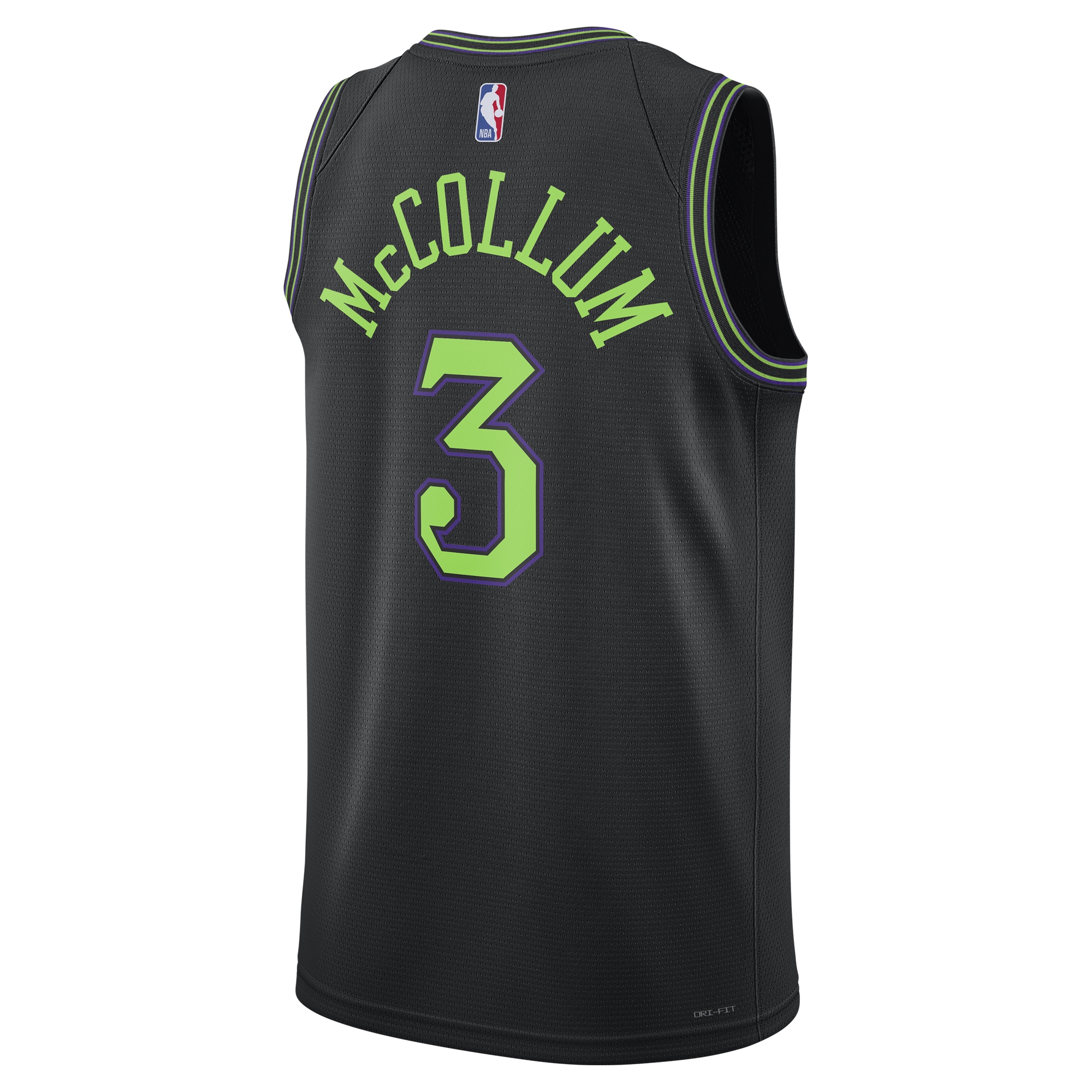 Unisex New Orleans Pelicans CJ McCollum Black 2023/24 Swingman Jersey - City Edition